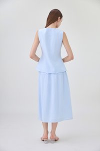 Mallory Pinstripe Button Vest
