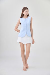 Mallory Pinstripe Button Vest