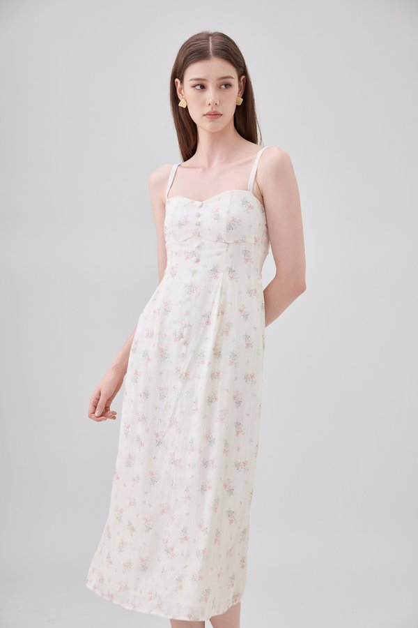 Solana Camsiole Button Floral Midi Dress
