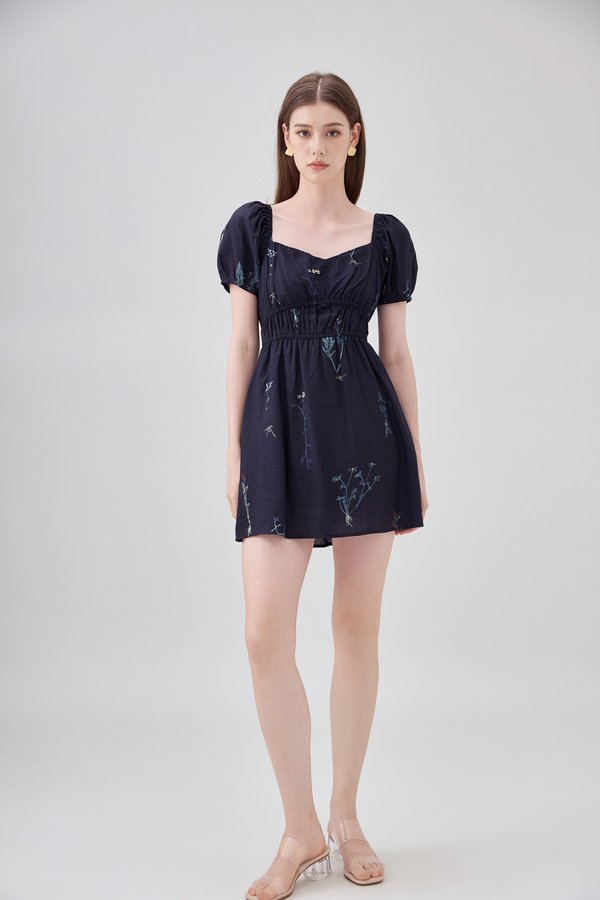 Bennet Botanical Smocked Waist Dress Romper