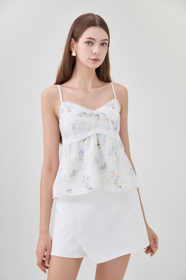 Samira Floral Eyelet Camisole Top