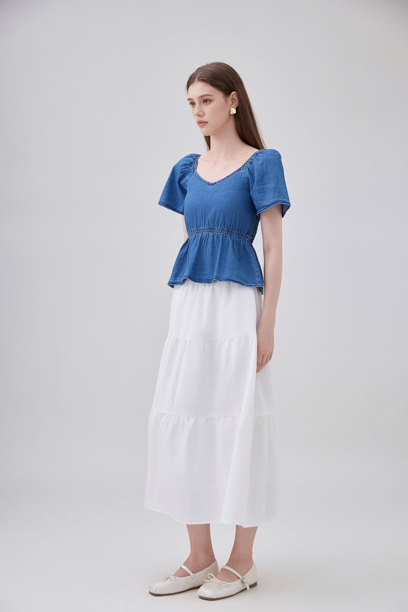 Kyomi Two Way Denim Top