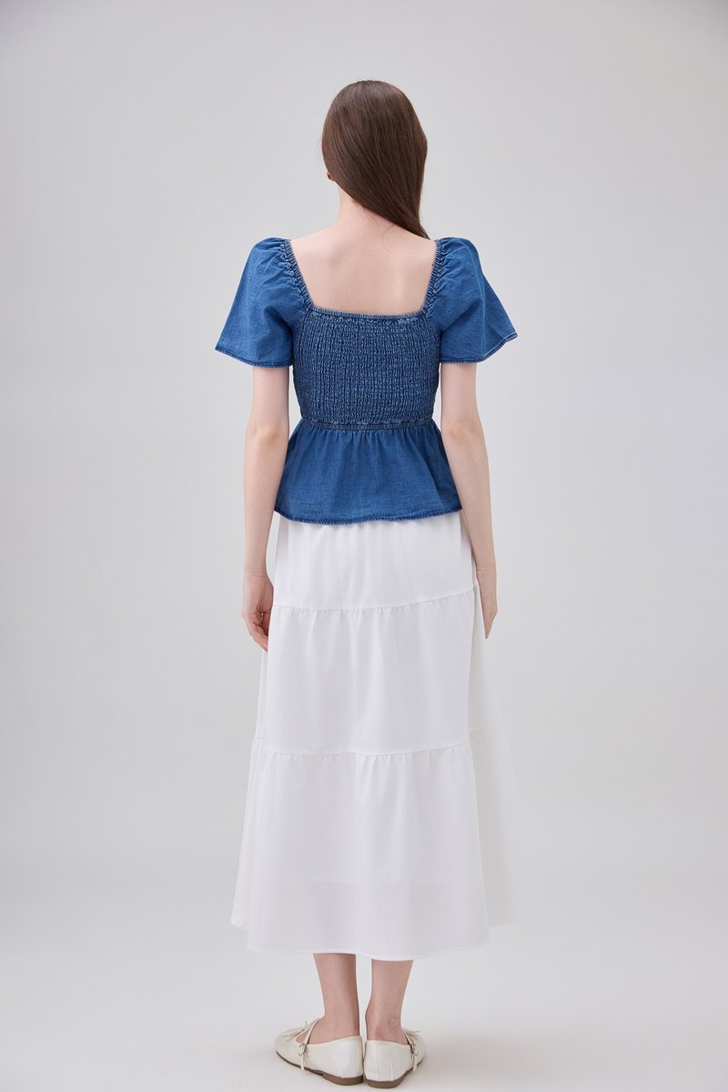 Kyomi Two Way Denim Top