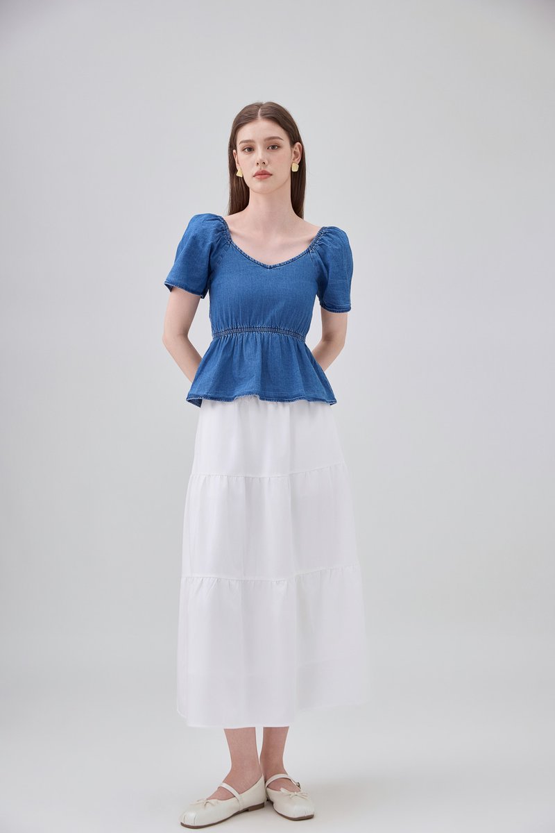 Kyomi Two Way Denim Top