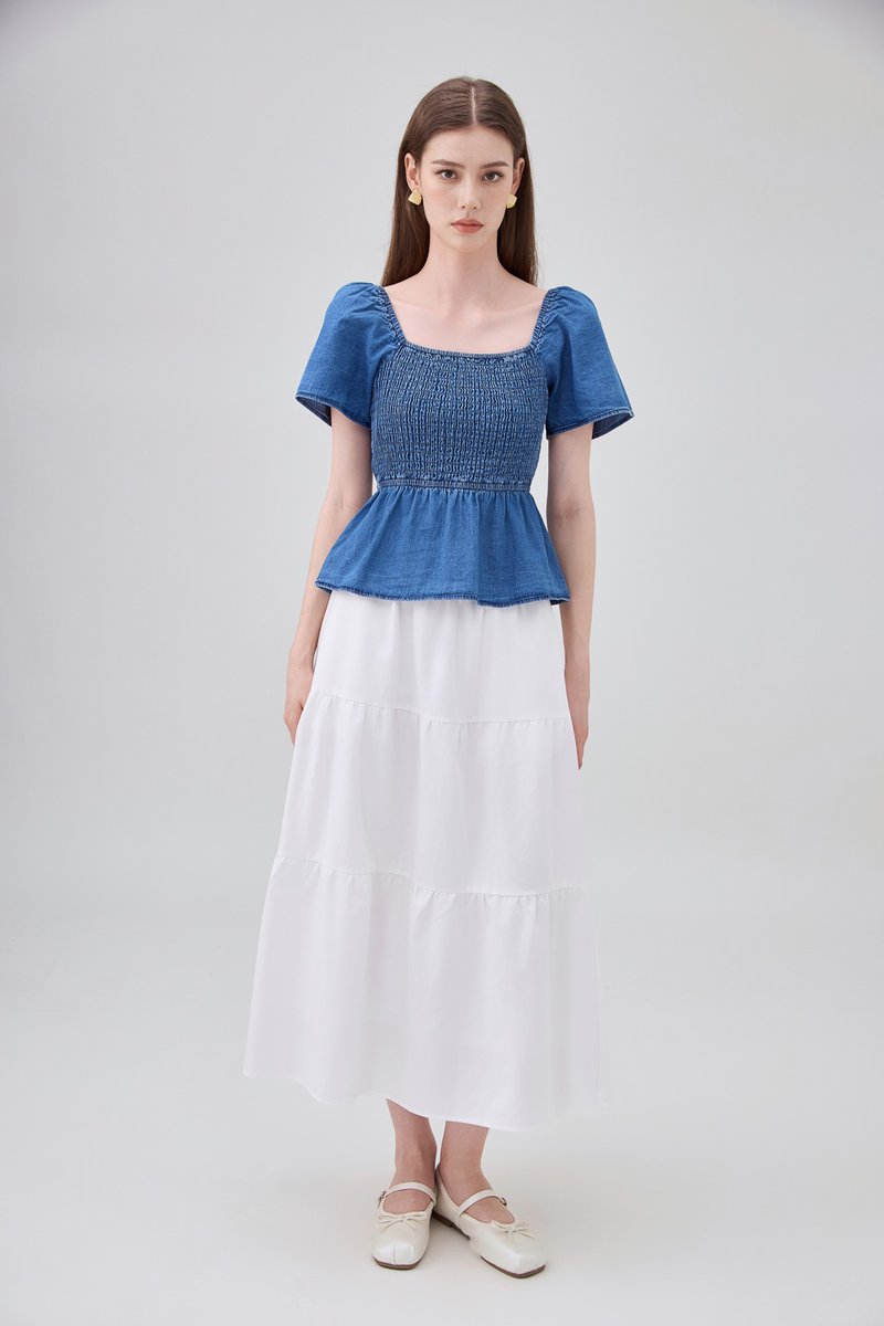 Kyomi Two Way Denim Top