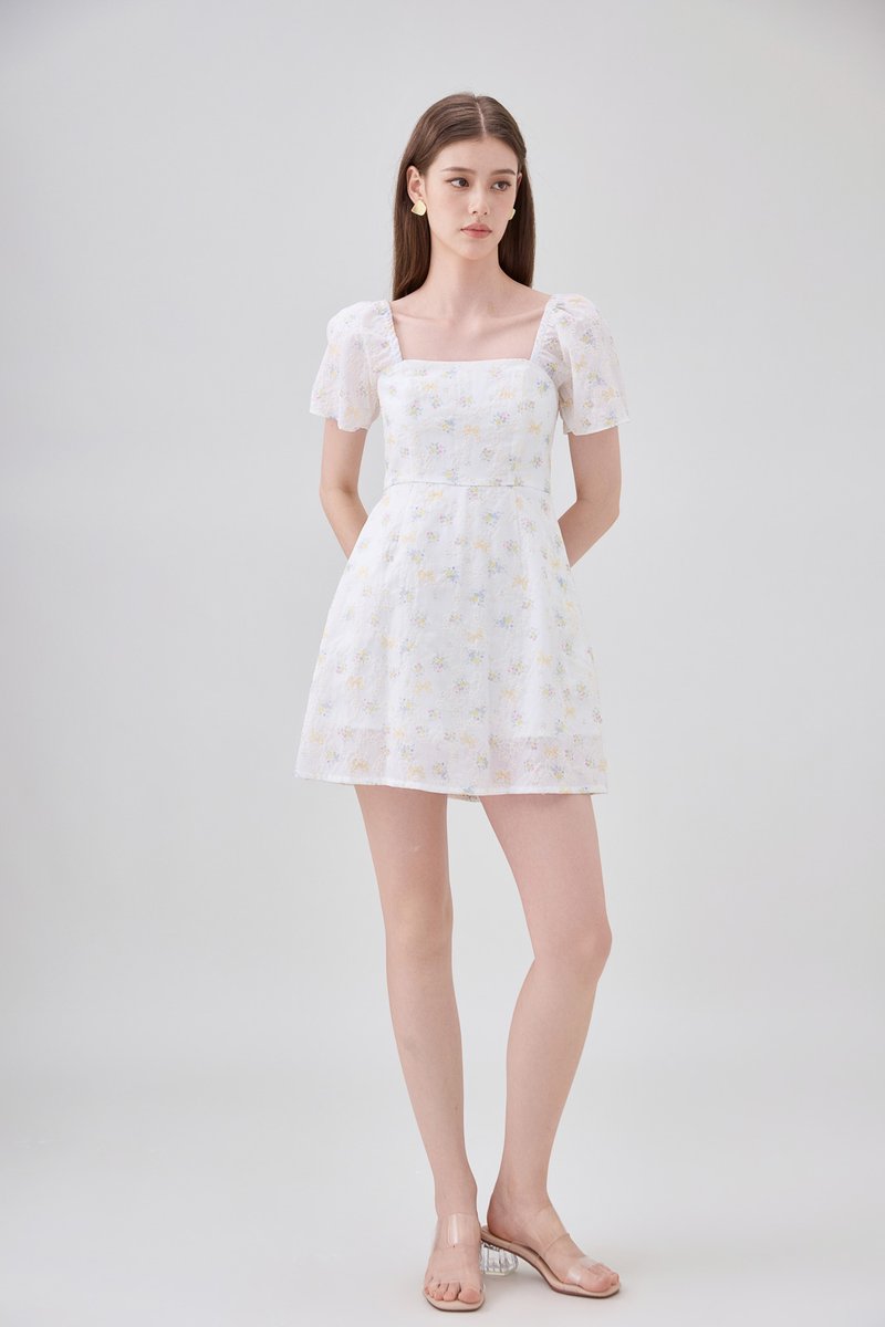 Elodie Embroidery Floral Dress Romper