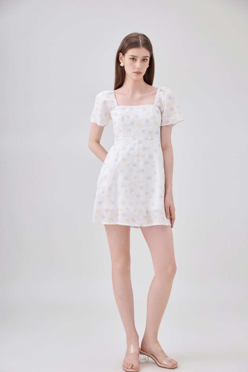 Elodie Embroidery Floral Dress Romper