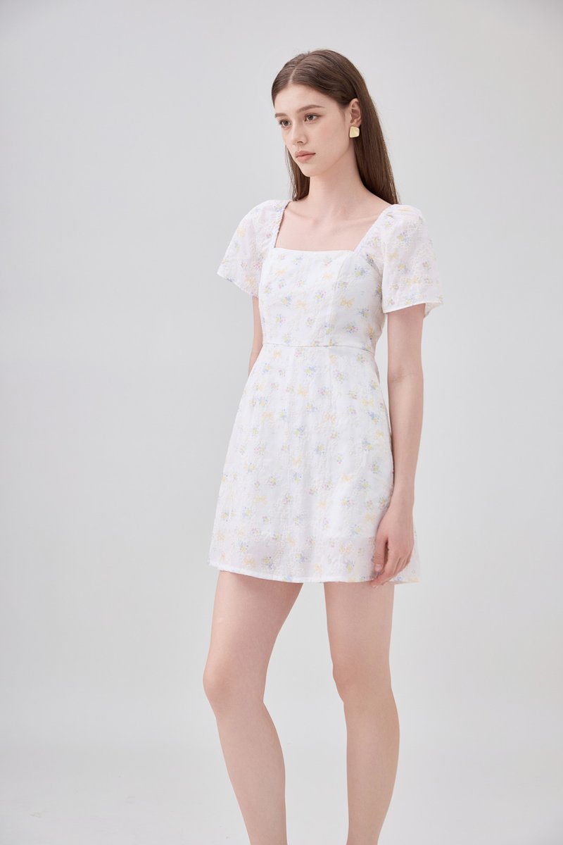 Elodie Embroidery Floral Dress Romper