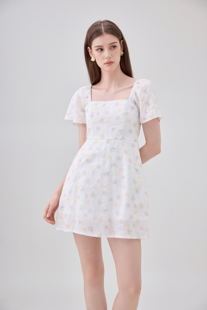 Elodie Embroidery Floral Dress Romper