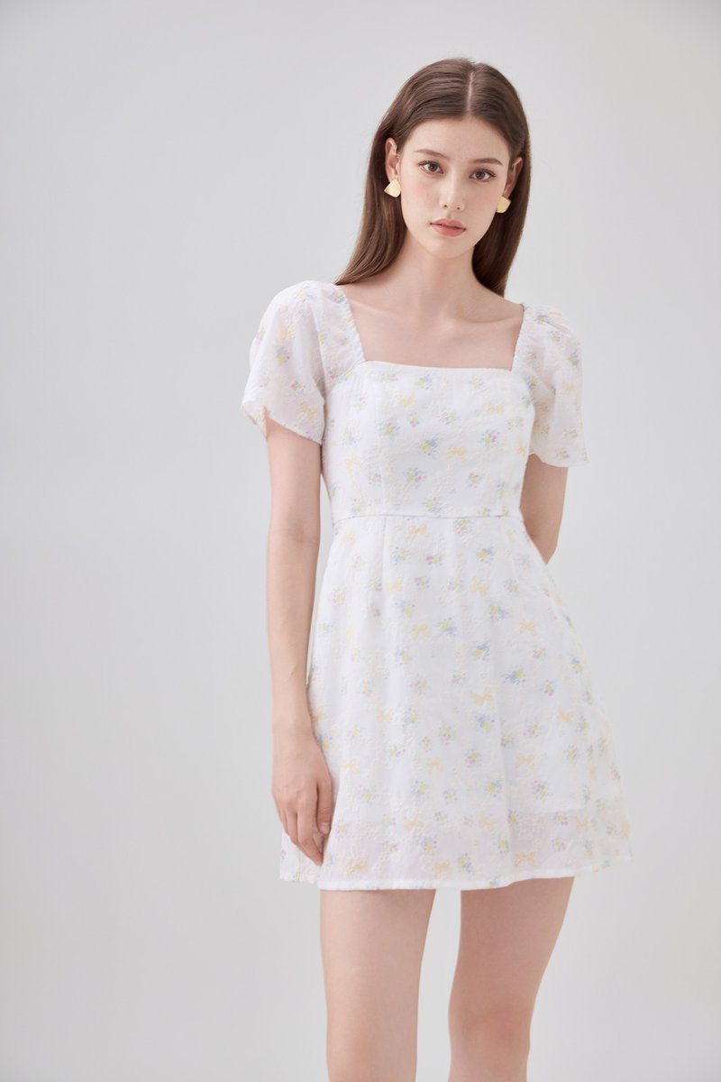 Elodie Embroidery Floral Dress Romper