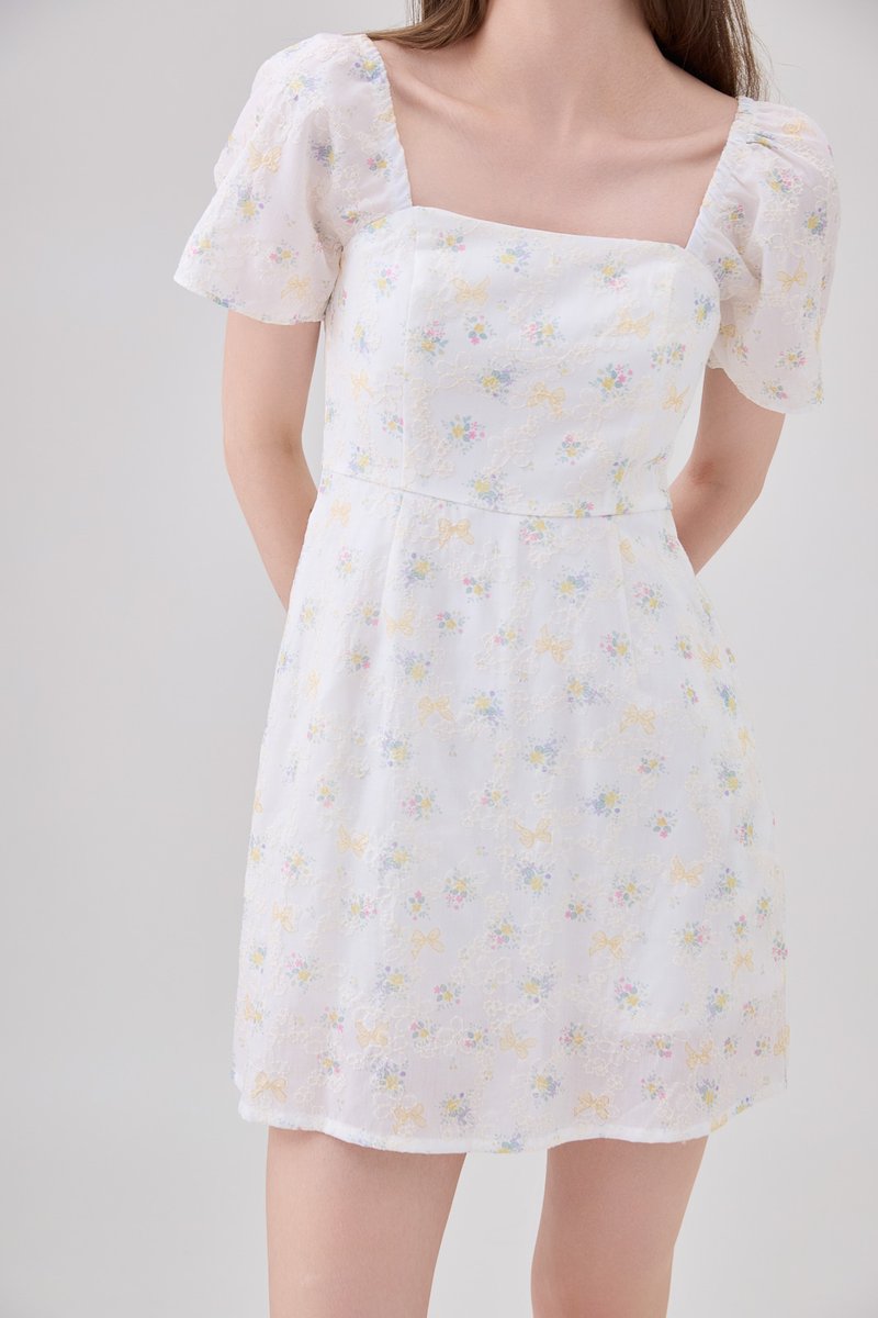 Elodie Embroidery Floral Dress Romper