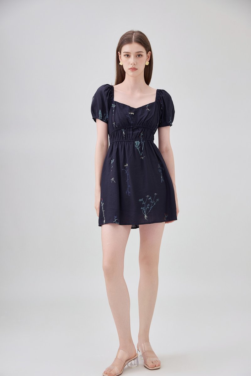Bennet Botanical Smocked Waist Dress Romper