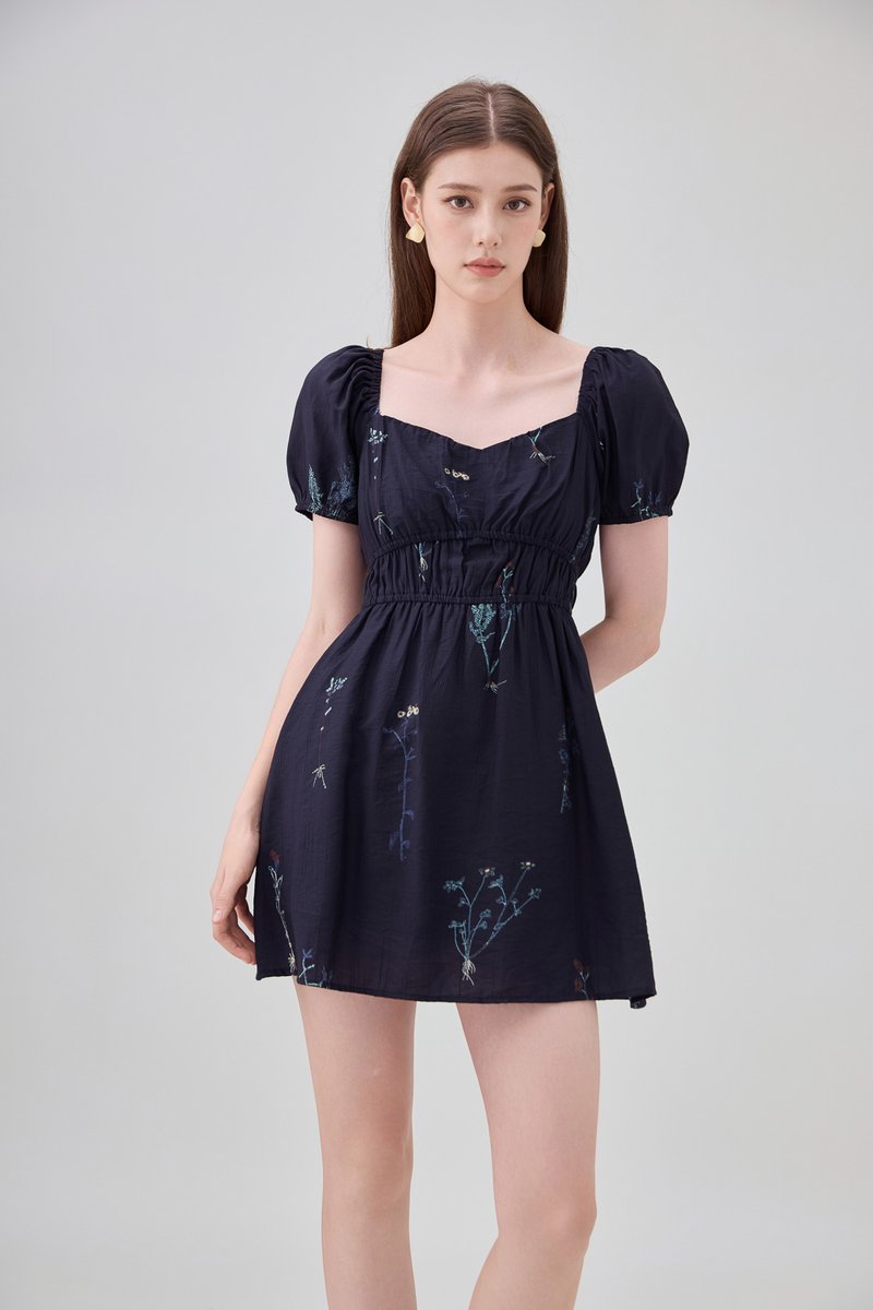 Bennet Botanical Smocked Waist Dress Romper