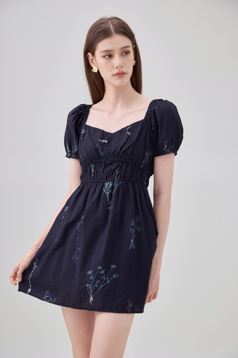 Bennet Botanical Smocked Waist Dress Romper