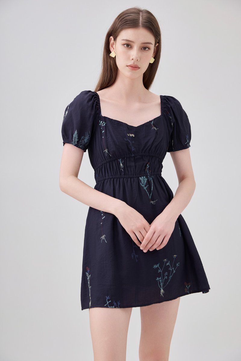 Bennet Botanical Smocked Waist Dress Romper