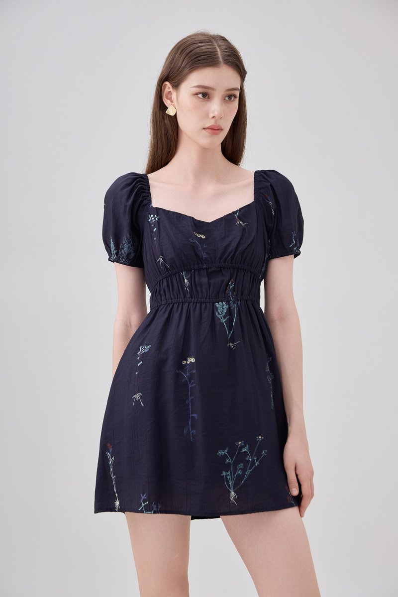 Bennet Botanical Smocked Waist Dress Romper