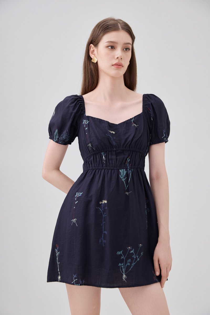Bennet Botanical Smocked Waist Dress Romper