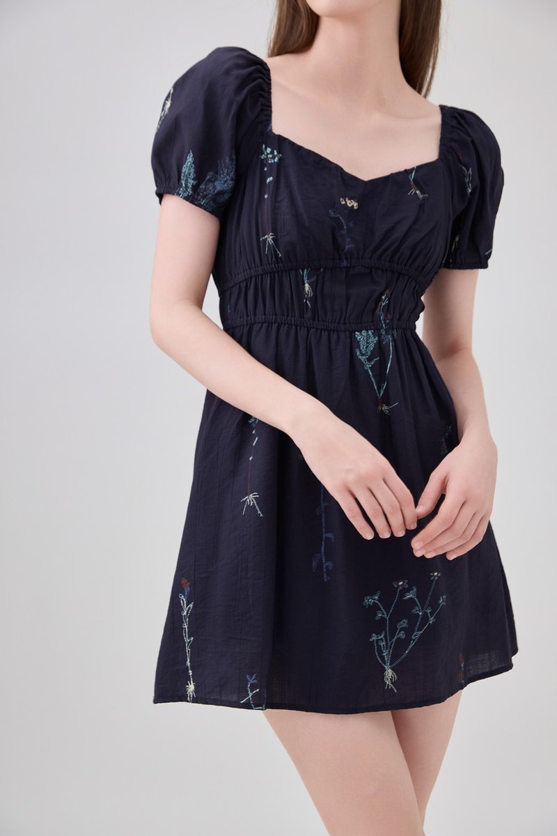 Bennet Botanical Smocked Waist Dress Romper