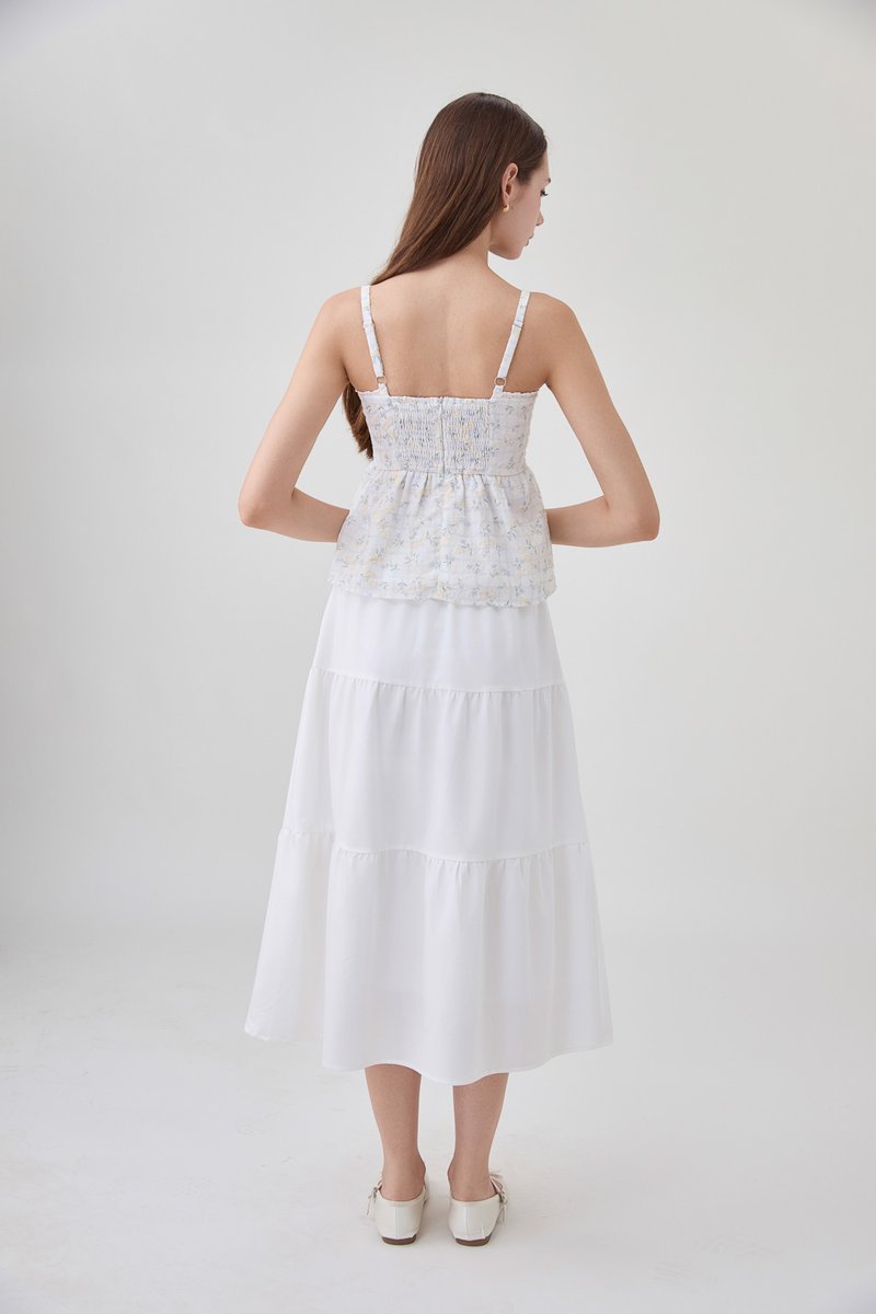 Kyla Embroidery Camisole Babydoll Top In Floral