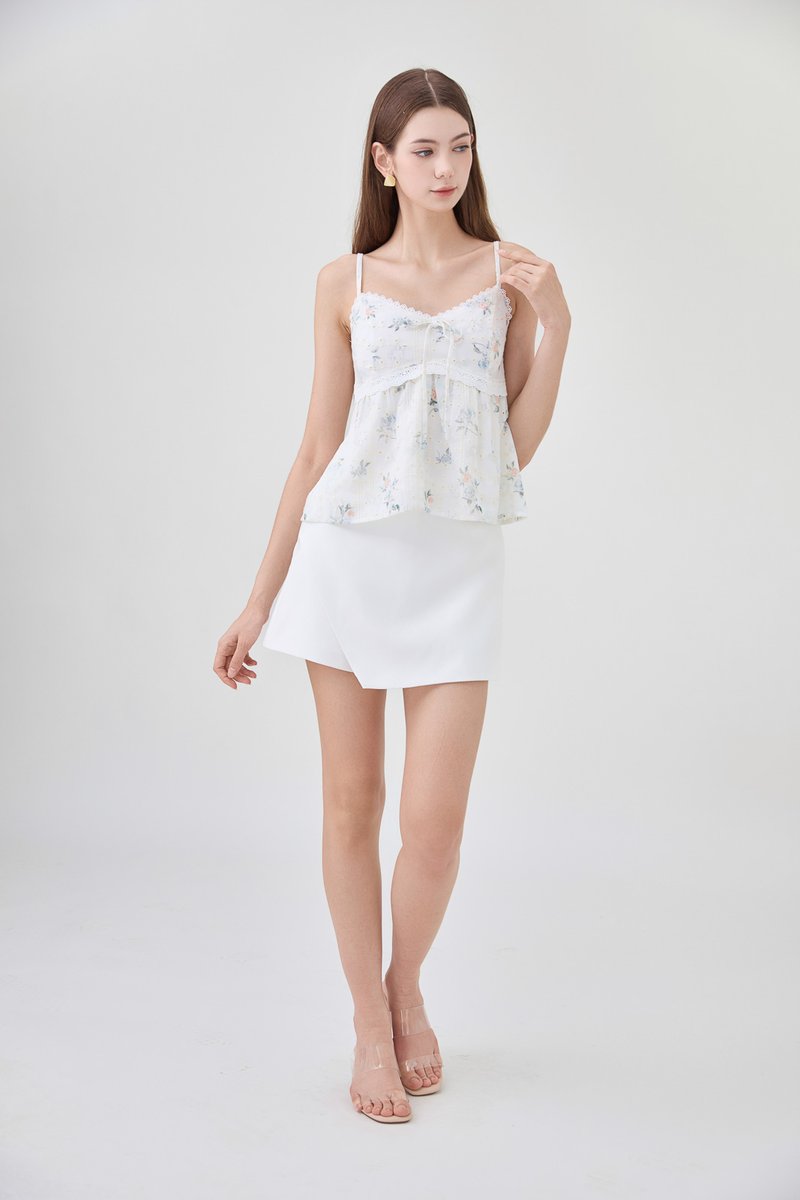 Samira Floral Eyelet Camisole Top