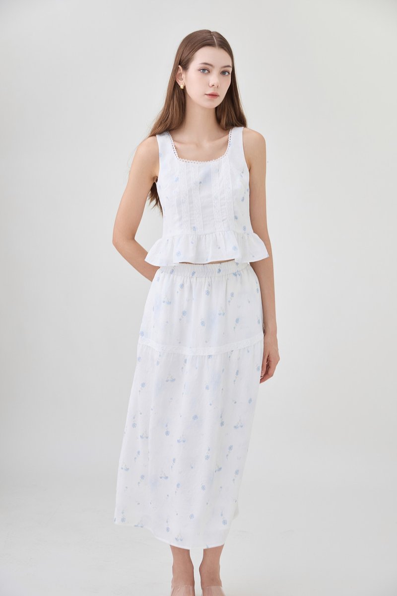 Miller Lace Crochet Floral Peplum Top