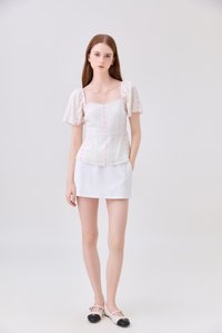 Charleigh Garden Peplum Top In Blush Pink