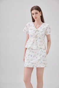 Allie Floral Embroidered Skort