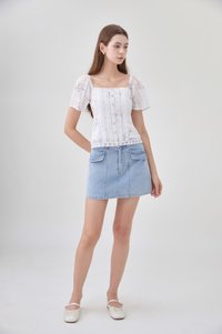 Rivka Crochet Lace Floral Top