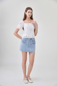 Rivka Crochet Lace Floral Top