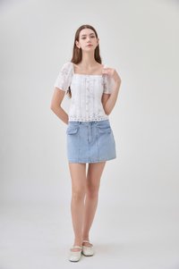 Rivka Crochet Lace Floral Top
