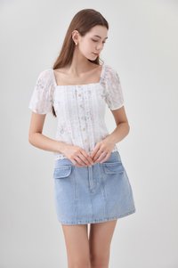 Rivka Crochet Lace Floral Top