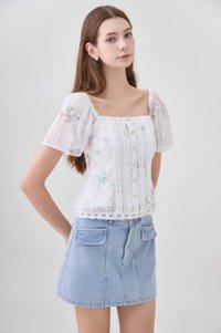 Rivka Crochet Lace Floral Top