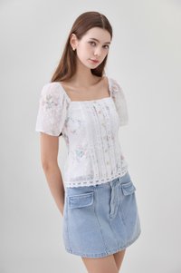 Rivka Crochet Lace Floral Top