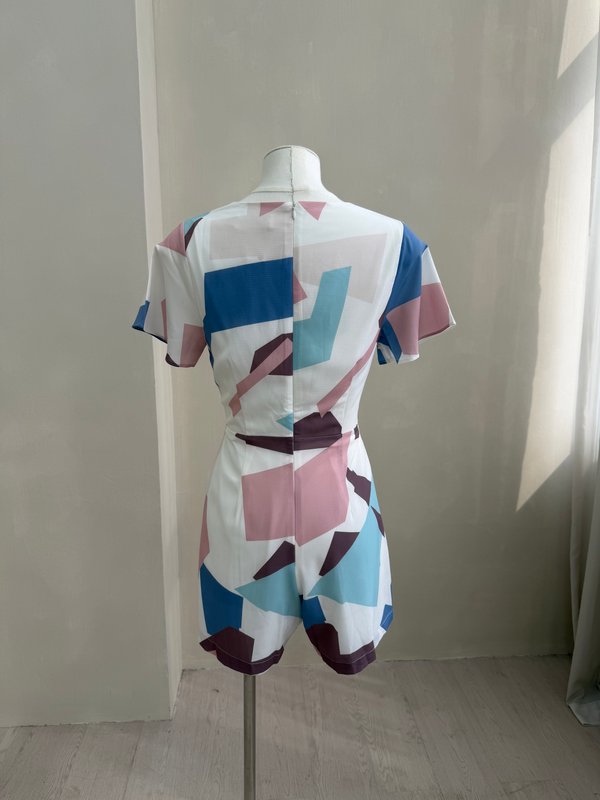 Abstract Prints Romper Mauve(S)