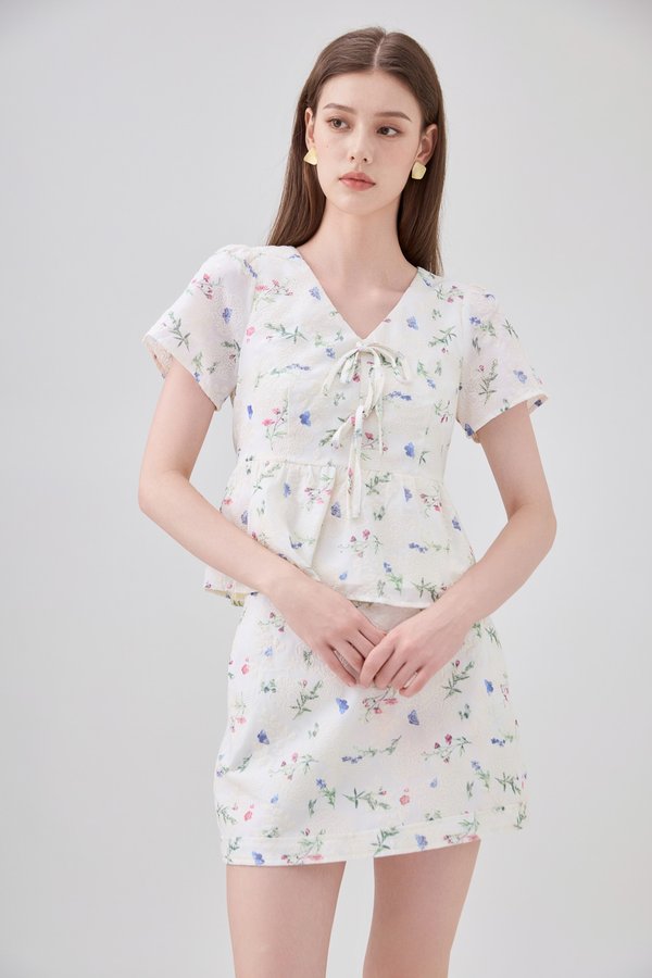 Allie Floral Embroidered Skort