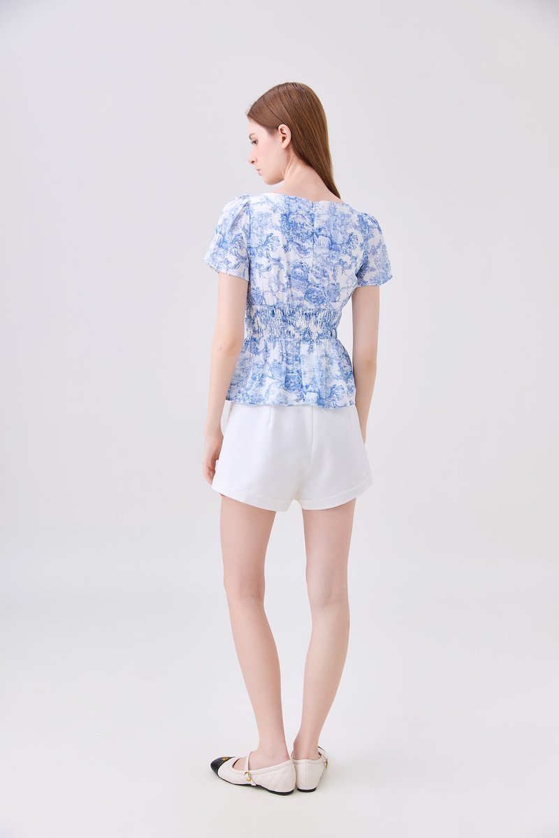 Aleia High Waisted Short In White