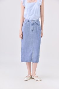 Heidi Denim Midi Skirt