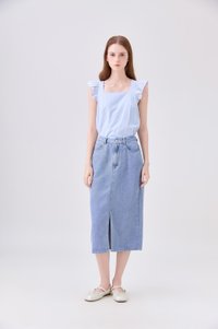 Heidi Denim Midi Skirt