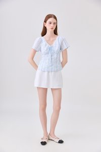 Elousie Lattice Eyelet Top