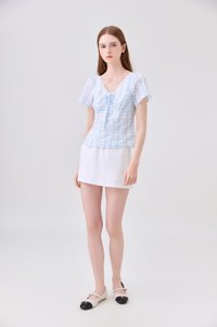 Elousie Lattice Eyelet Top