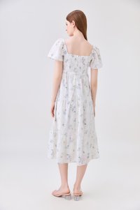 Samira Eyelet Floral Crochet Midi Dress