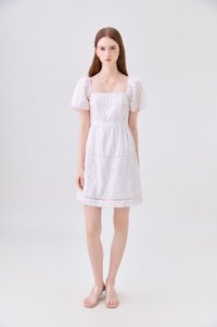 Eira Floral Tiered Dress In Pink