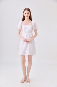 Eira Floral Tiered Dress In Pink