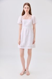 Eira Floral Tiered Dress In Pink