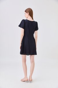 Briana Swiss Dot Dress In Black