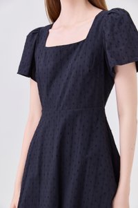 Briana Swiss Dot Dress In Black