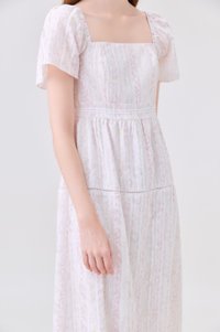 Eira Floral Midi Dress In Pink