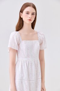 Eira Floral Midi Dress In Pink