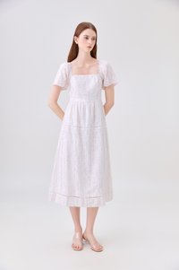 Eira Floral Midi Dress In Pink