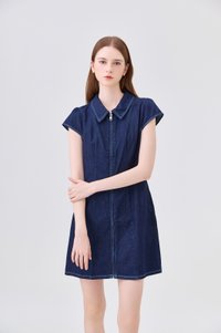 Viviana Peter Pan Collar Zip Dress